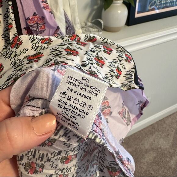 NWT Rhode Purple Floral Long Sleeve Mini Dress XS - Picture 8 of 14